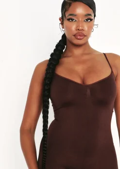 Store Adele Chocolate Seamless Strappy All In One Jumpsuit Women Seamless & Shapewear