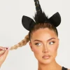 Shop Angelica Black Unicorn Headband Women Hair Accessories