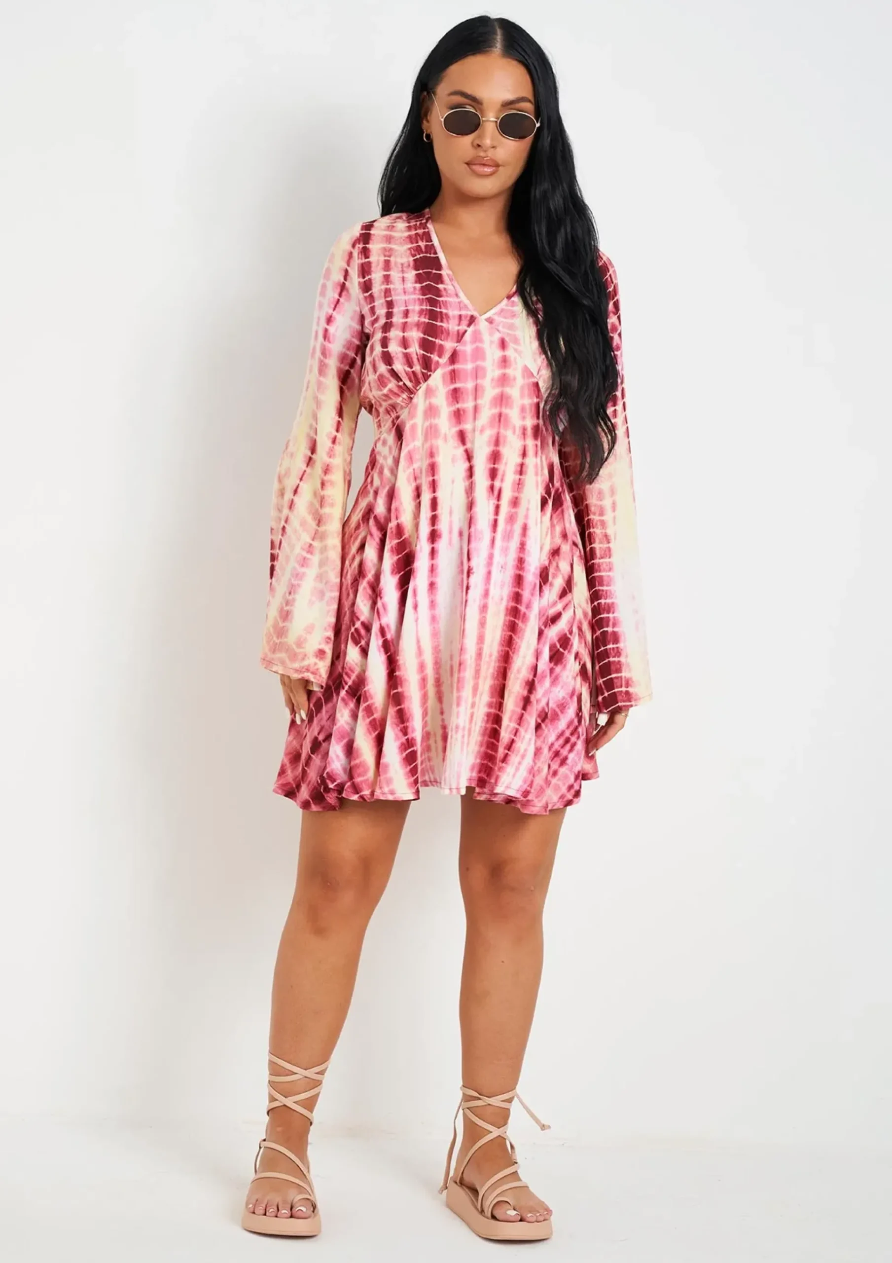 Flash Sale Anna Multi Tie Dye Printed Dress Women Dresses