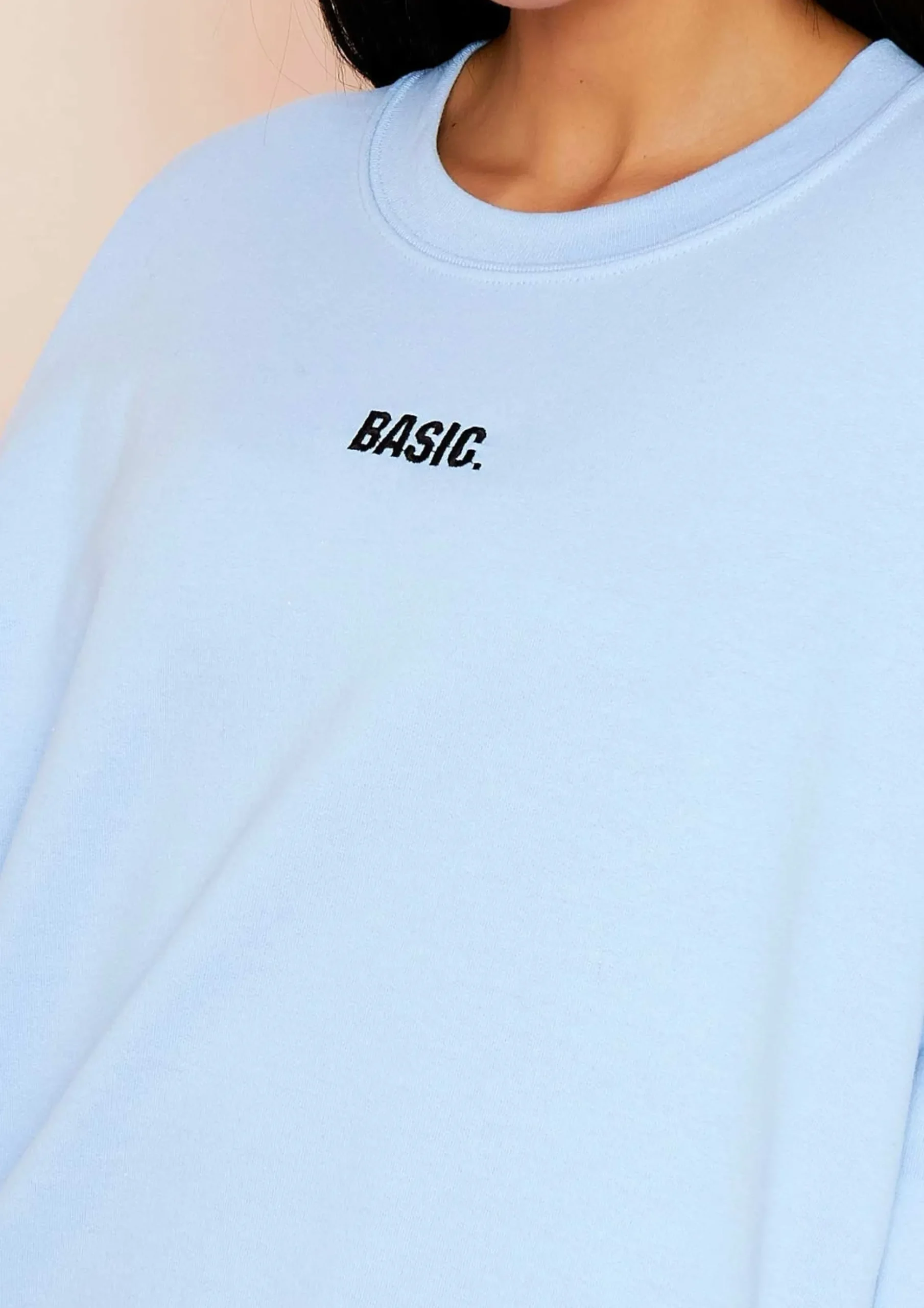 Flash Sale Ariana Blue Basic Slogan Oversized Sweatshirt Women Loungewear