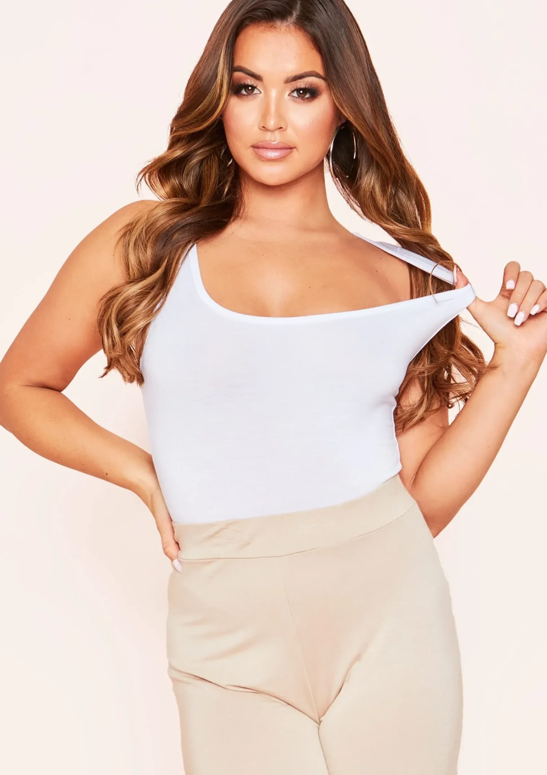 Ariyah White Basic Jersey Bodysuit^Missy Empire Clearance