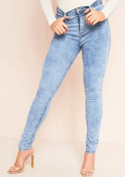 Arna Denim 5 Pocket Mid Wash Skinny Jeans^Missy Empire Outlet