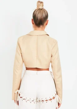 Ashlyn Stone Cropped Cargo Blazer Jacket^Missy Empire Best