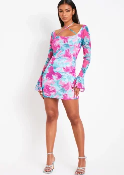 Shop Aspyn Long Sleeve Mesh Underlayer Bodycon Dress Women Dresses