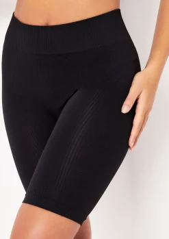 Store Aubree Black Ribbed Seamless Cycling Shorts Women Shorts