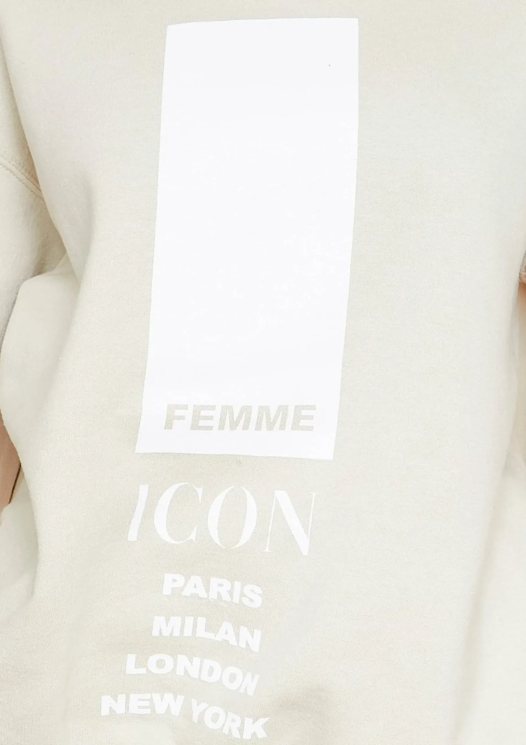 Flash Sale Austyn Sand Slogan Femme Icon Oversized Sweatshirt Women Loungewear
