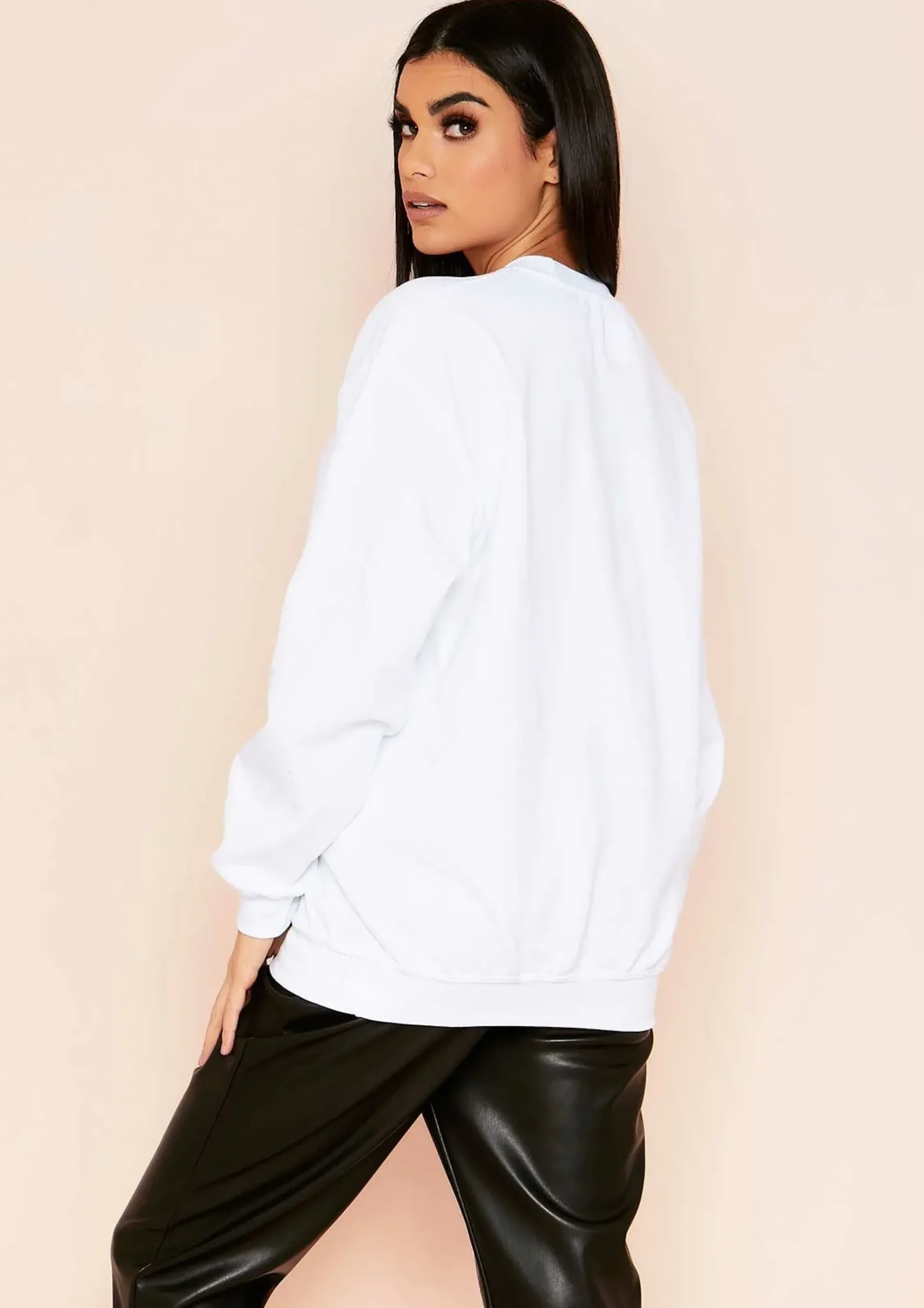 Best Sale Austyn White Slogan Femme Icon Oversized Sweatshirt Women Loungewear