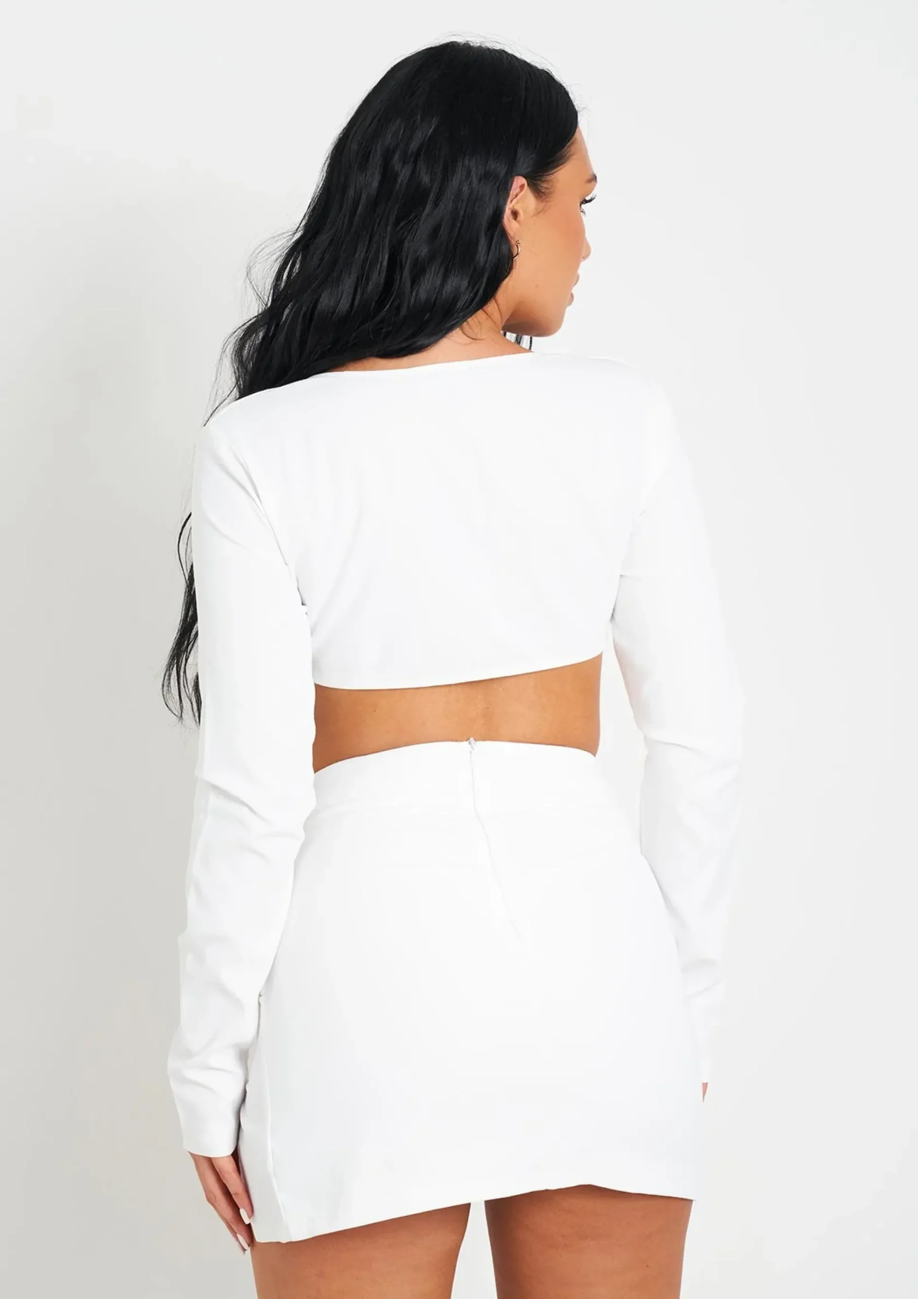 Avayah White Long Sleeve Underwired Bralet With Clasp Detail^Missy Empire Best