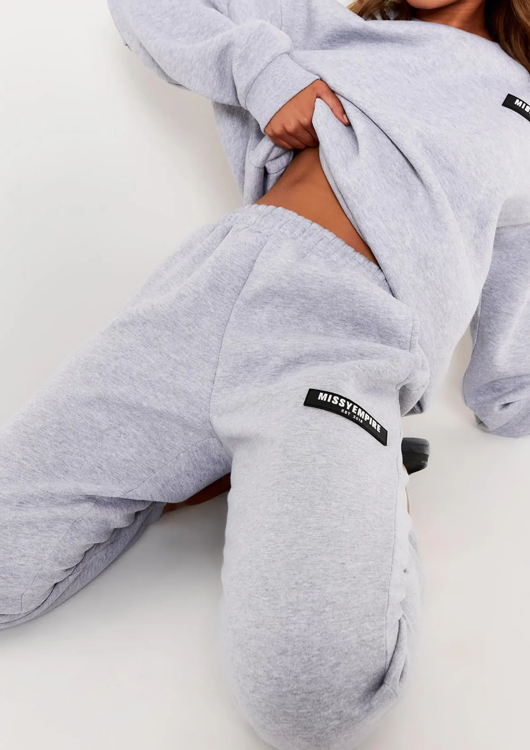 Cheap Ayla Grey Tab Joggers Women Loungewear