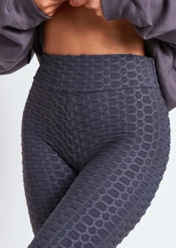Flash Sale Ayvia Grey Premium Waffle Active Ruched Bum Leggings Women Leggings