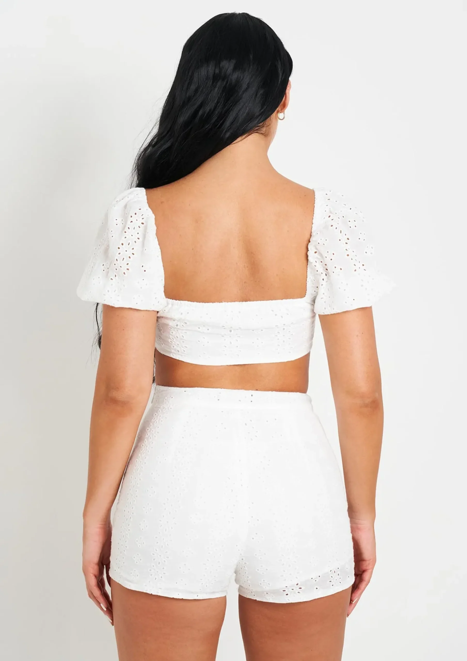 Azariah White Broidery Crop Top^Missy Empire Best Sale