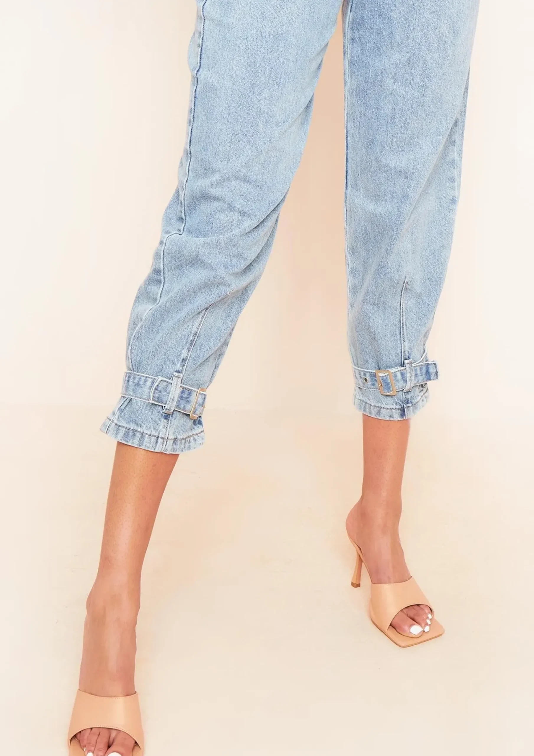 Bella Buckle Mid Wash Denim Jeans^Missy Empire Best