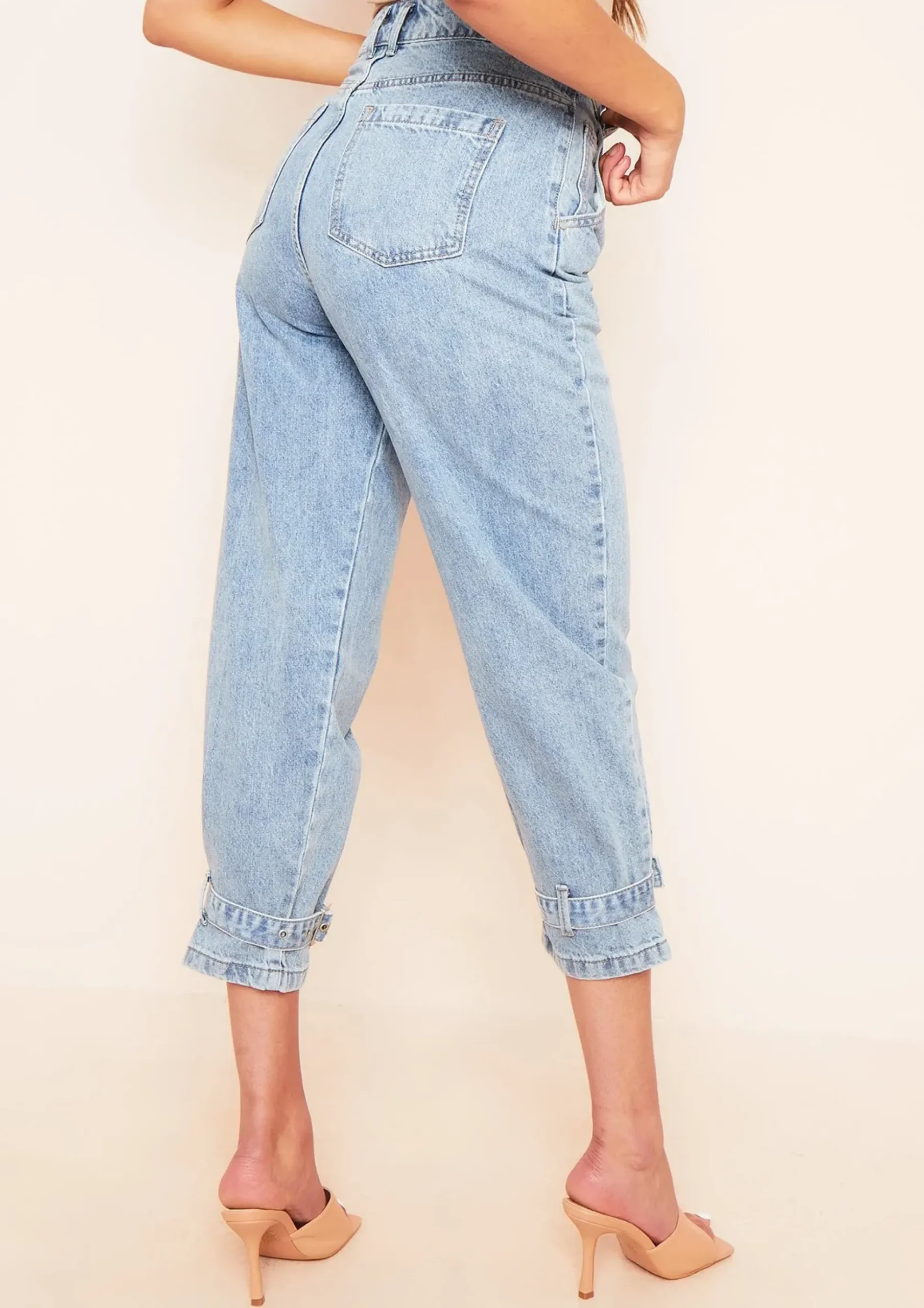 Bella Buckle Mid Wash Denim Jeans^Missy Empire Best