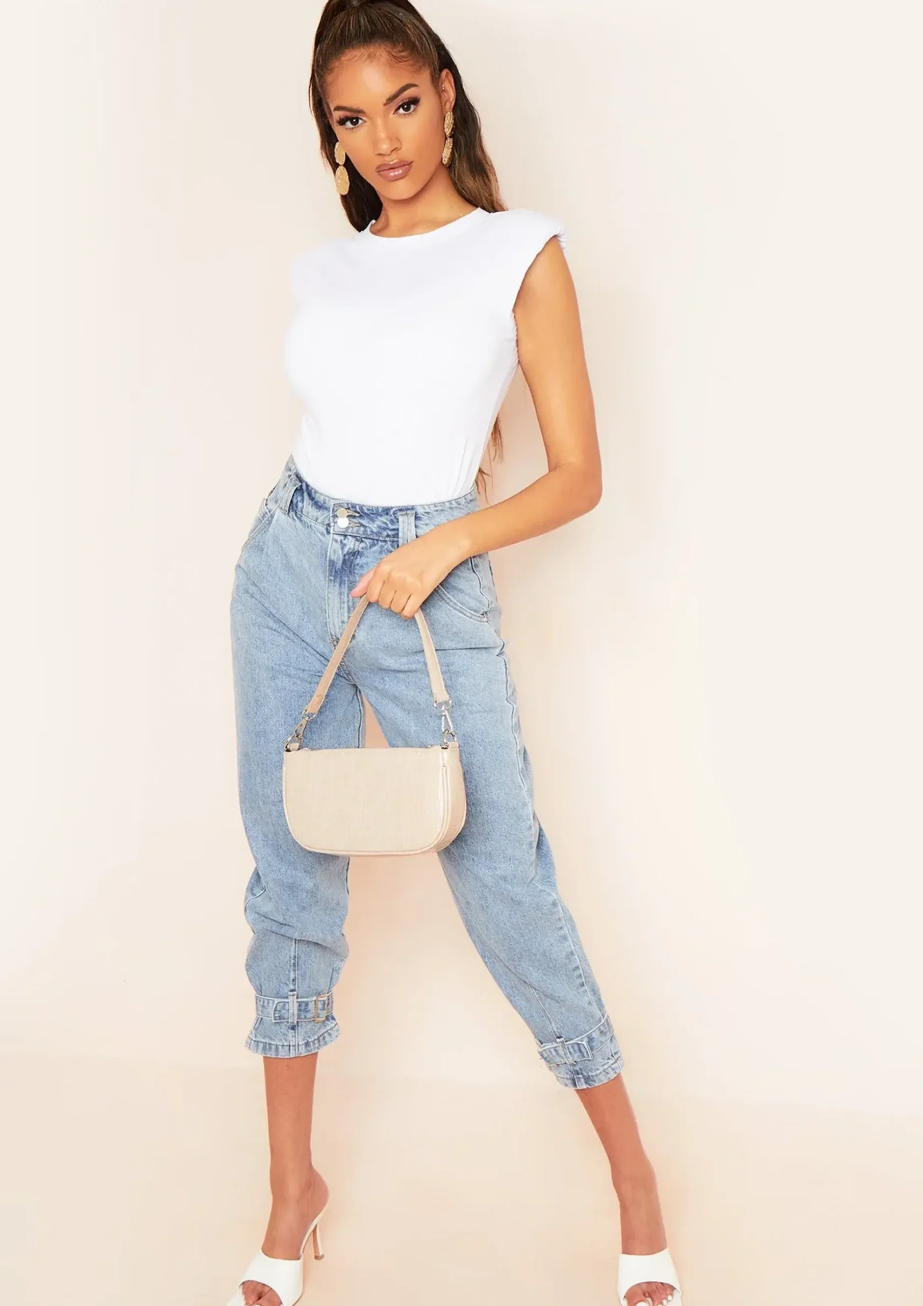 Bella Buckle Mid Wash Denim Jeans^Missy Empire Best