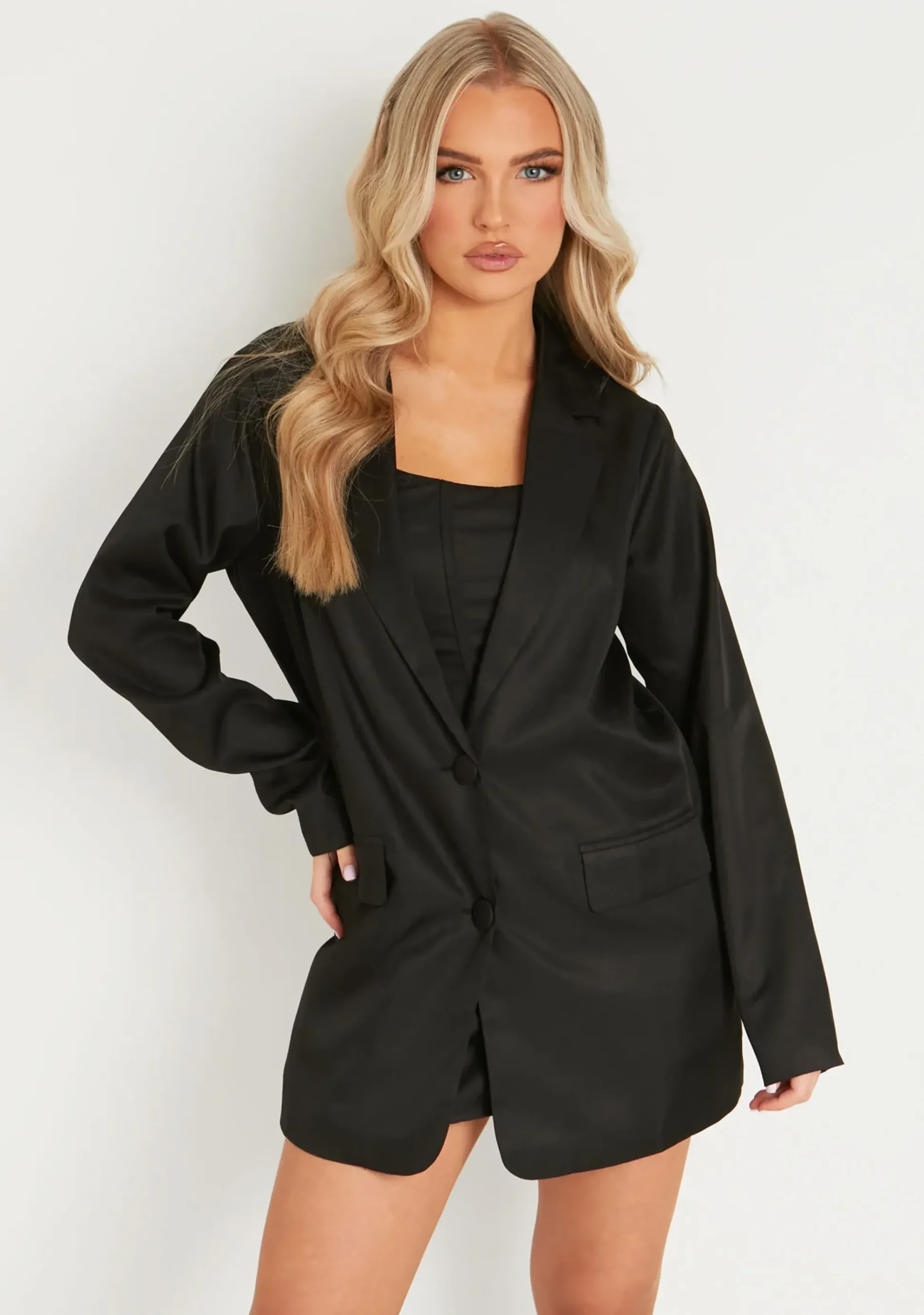 Brianna Black Oversized Blazer^Missy Empire Online
