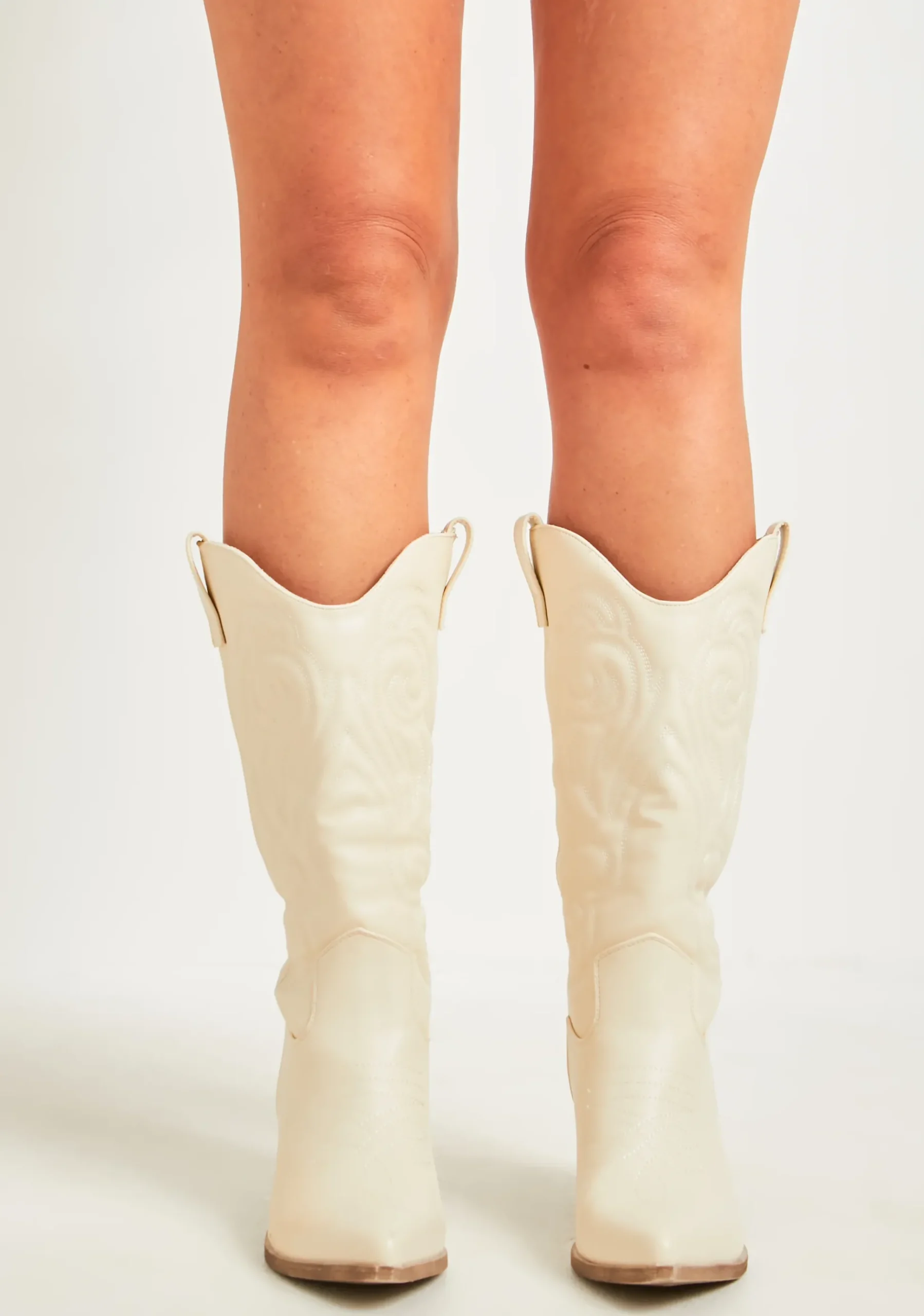 Outlet Carmella Beige Cowboy Boots Women Boots