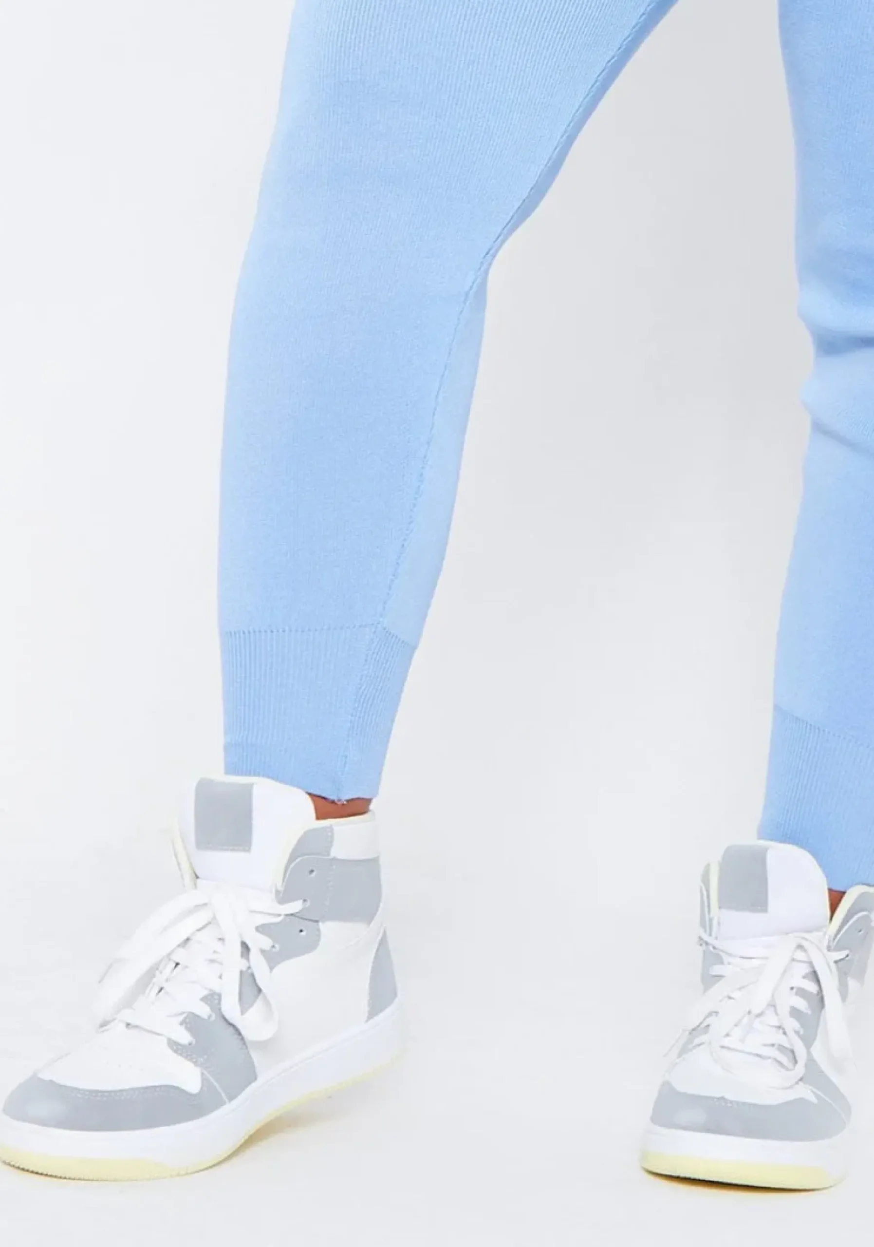 Sale Cassia White And Grey High Top Trainers Women Flats