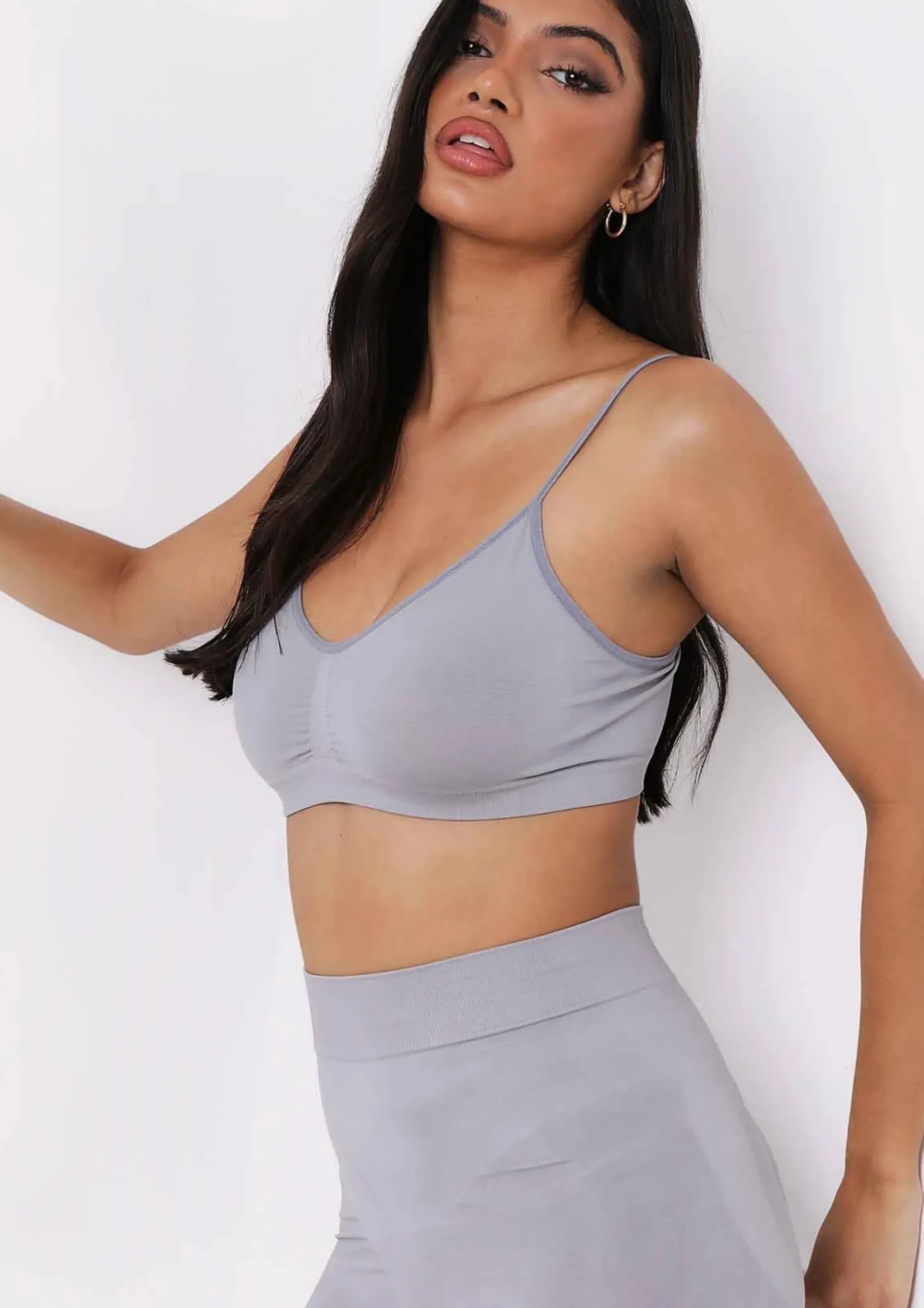 Outlet Ciara Grey Seamless Shapewear Strappy Bralet Women Seamless & Shapewear