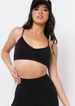 Ciara Black Seamless Shapewear Strappy Bralet^Missy Empire Outlet