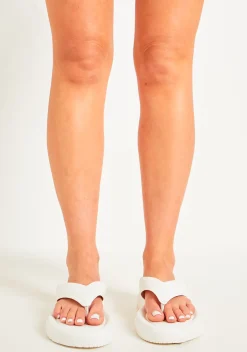 Outlet Dayna White Chunky Sole Flip Flops Women Sandals