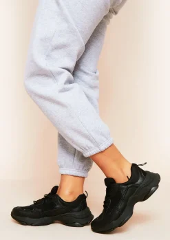 Outlet Durru Black Chunky Trainers Women Trainers