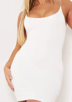 Discount Elsie Ivory Jersey Spaghetti Strap Mini Dress Women Dresses