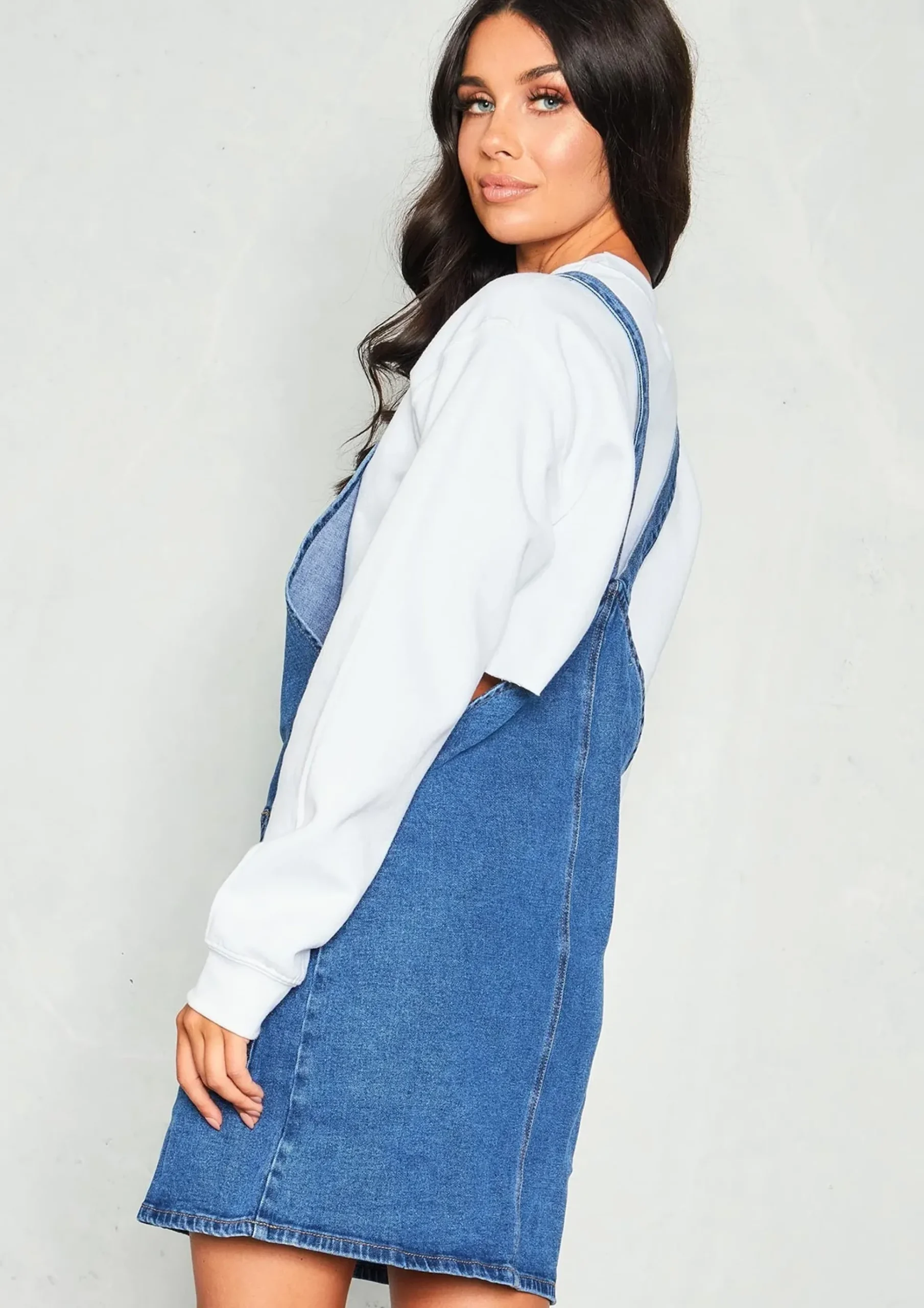 Online Em Denim Dungaree Dress Women Dresses