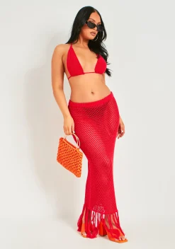 Emberlyn Red Knitted Bralet^Missy Empire Discount