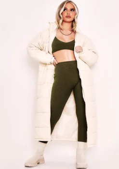 Erin Stone Longline Puffer Coat^Missy Empire Best Sale