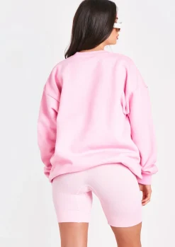 Sale Fleur Pink Protect Your Peace Oversized Sweatshirt Women Loungewear