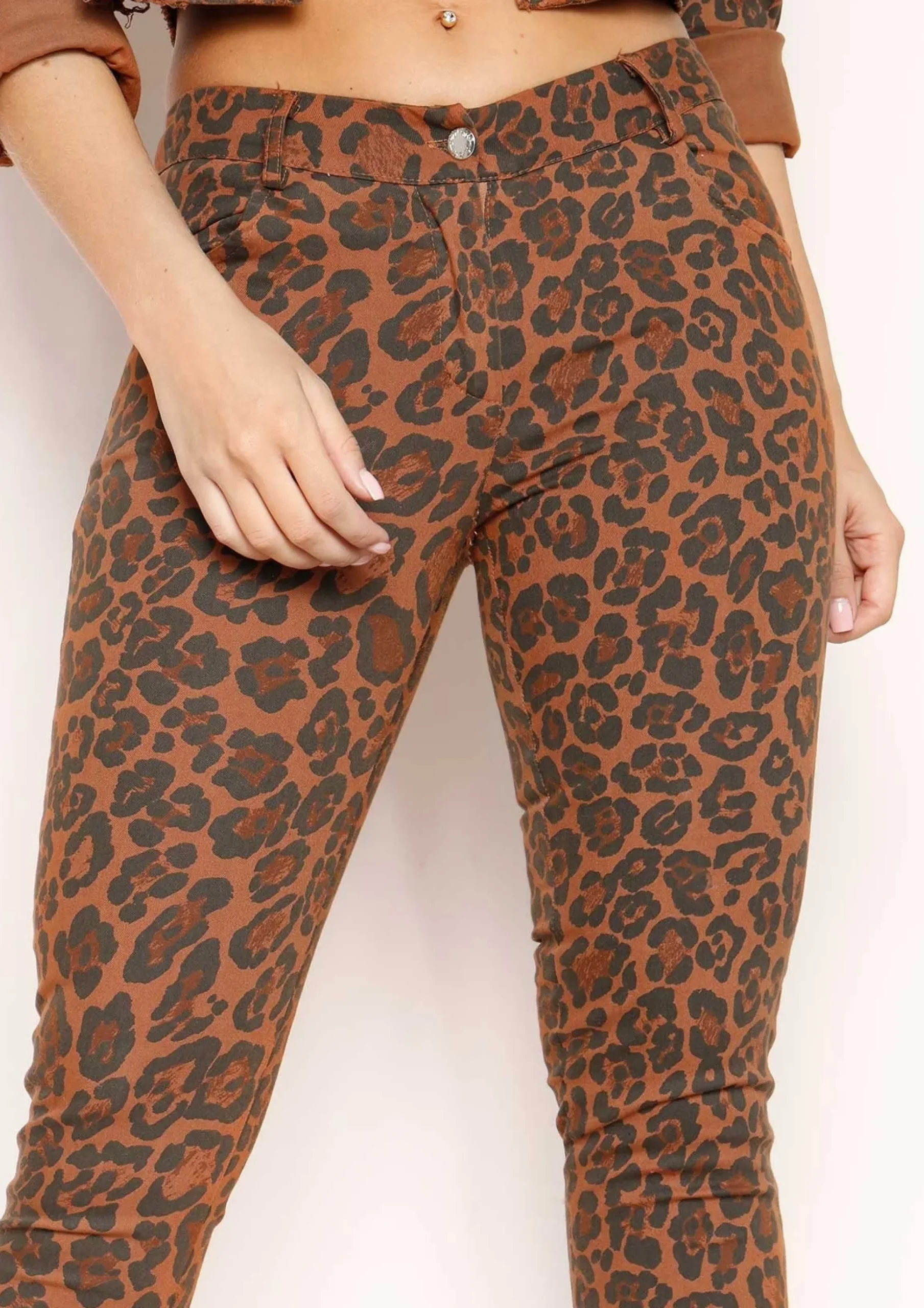 Geena Brown Leopard Print Jeans^Missy Empire Best