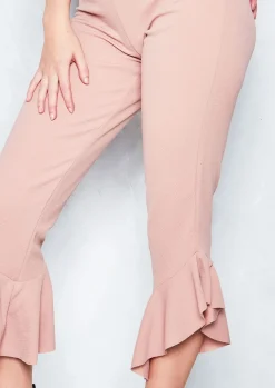 Online Ginny Pink Frill Hem Trousers Women Trousers