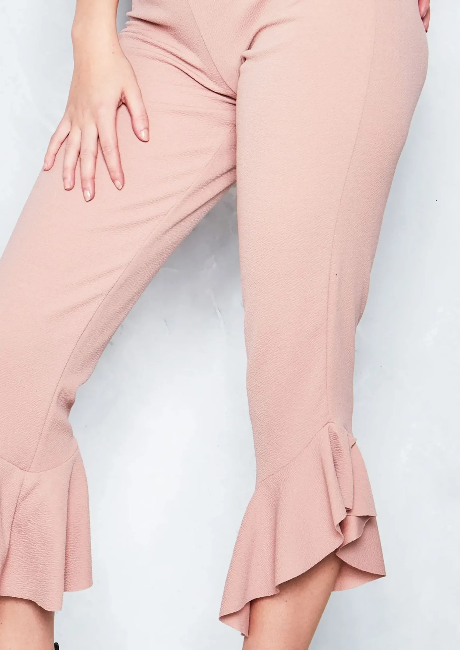 Online Ginny Pink Frill Hem Trousers Women Trousers