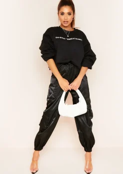 Handsa Black Slogan Off-Boys Sweatshirt^Missy Empire New