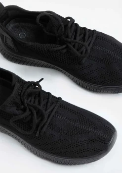 Outlet Hannah Black Knitted Trainers Women Trainers