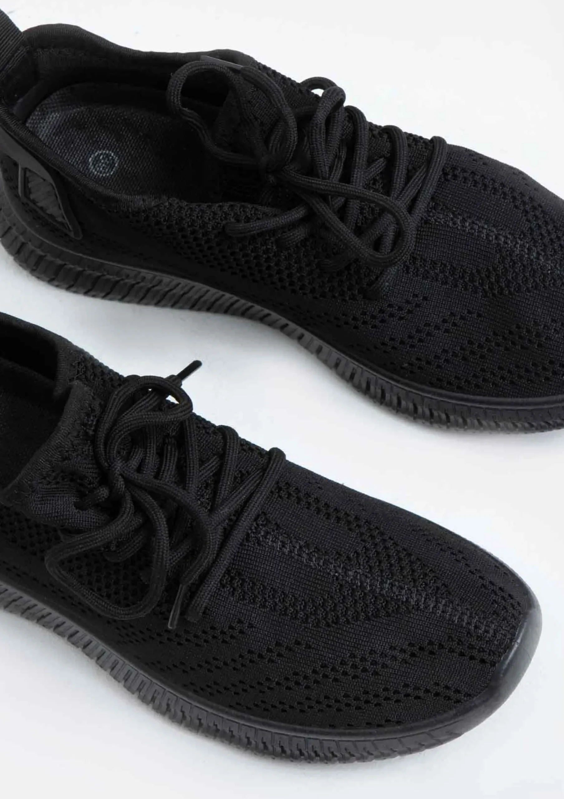 Outlet Hannah Black Knitted Trainers Women Trainers