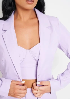 Hattie Lilac Tailored Blazer^Missy Empire Flash Sale