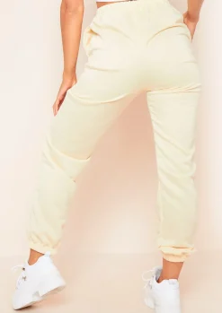Cheap Hilma Cream Casual Loopback Joggers Women Loungewear