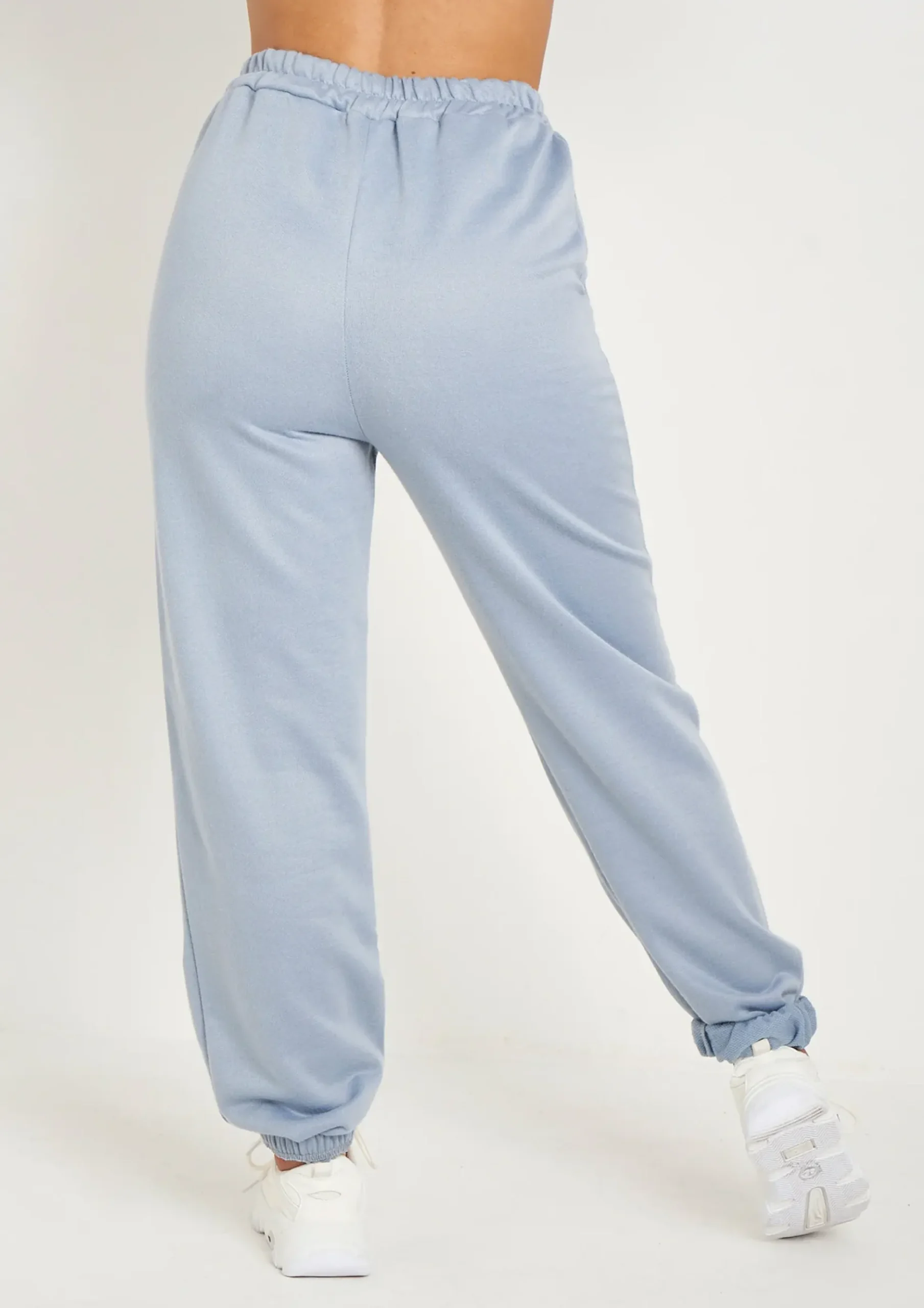 Store Hilma Pastel Blue Casual Loopback Joggers Women Tracksuits