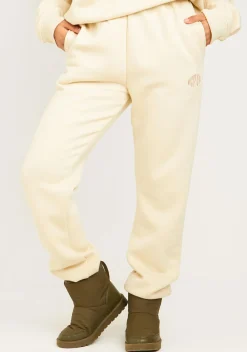 Clearance Holly Cream Missy Girl Embroidered 90's Cuffed Jogger Women Tracksuits