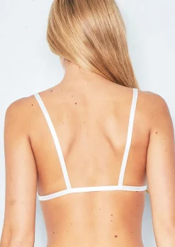 Hot Ida White Lace Mesh Harness Bralet Women Lingerie