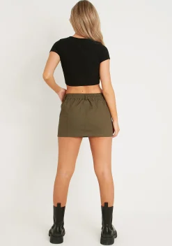 Ilana Khaki Pocket Detail Cargo Mini Skirt^Missy Empire Best Sale