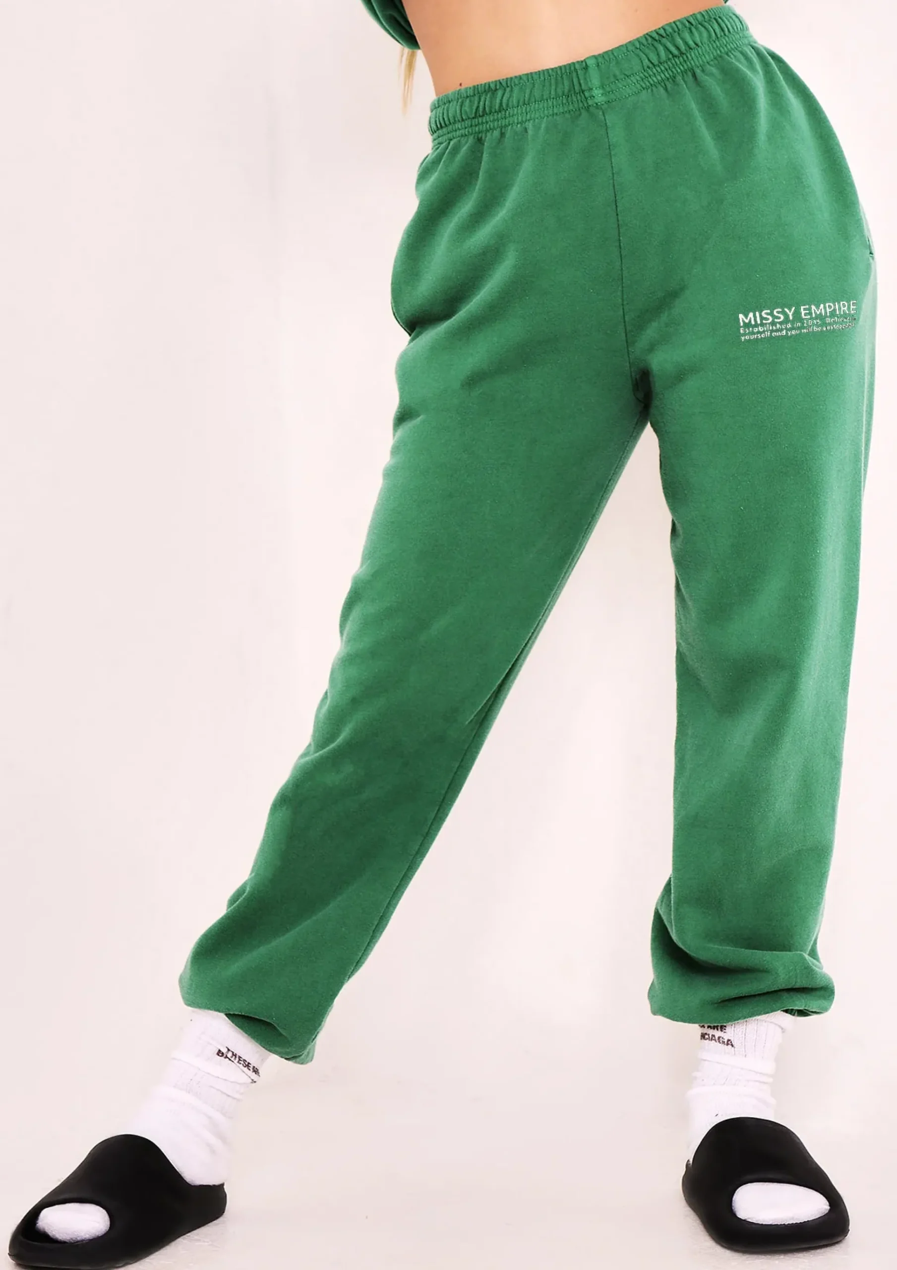 Online Imogen Green Text Oversized Joggers Women Tracksuits