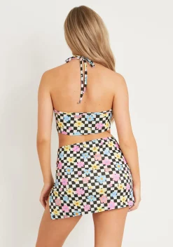 Indiyah Multi Printed Rib Pointed Hem Top^Missy Empire Best Sale