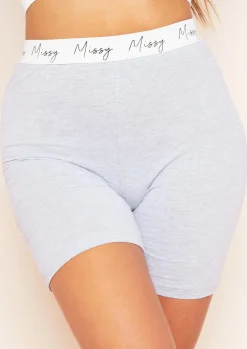 Best Irina Grey Missy High Waisted Jersey Cycle Short Women Shorts