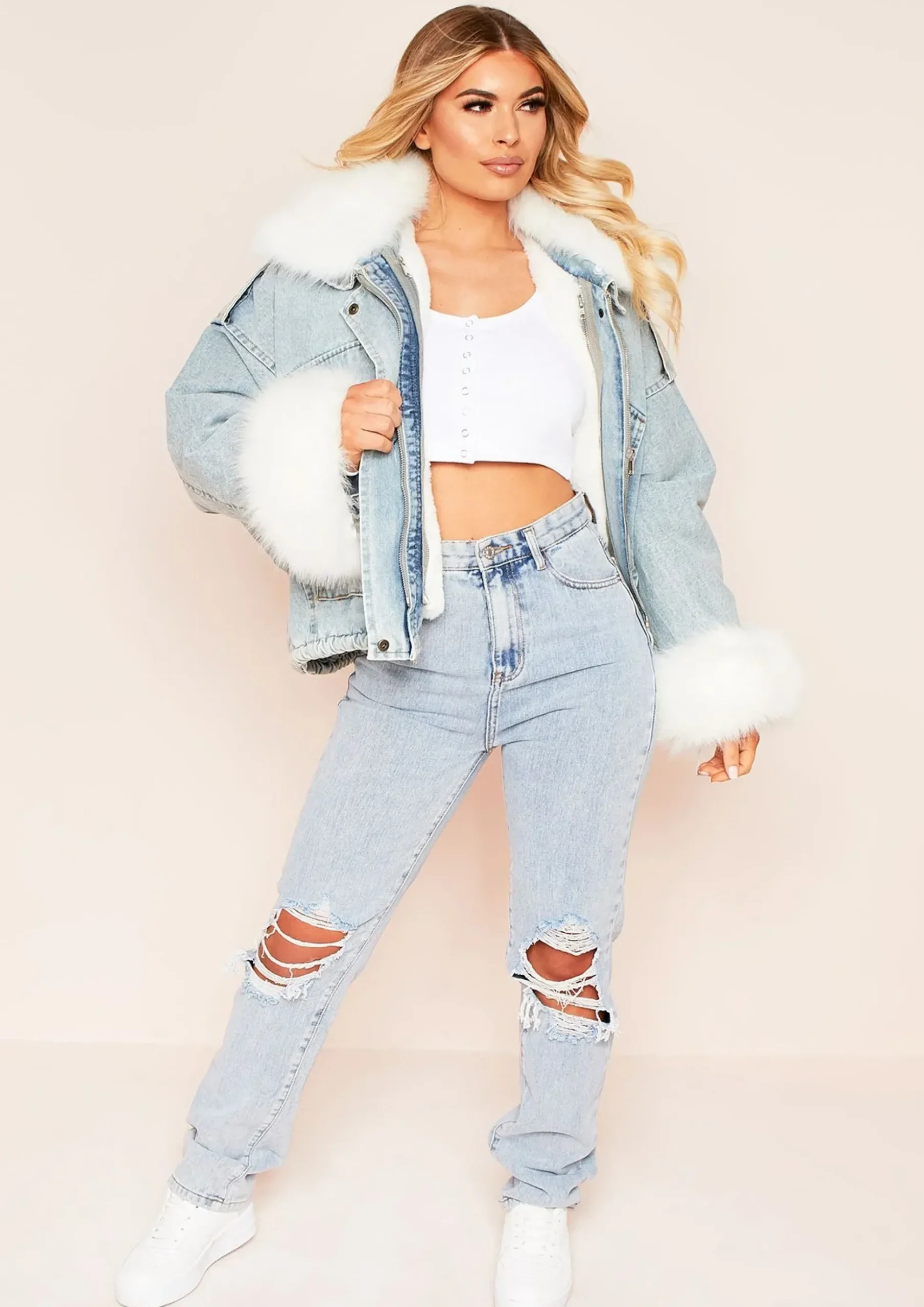 Best Sale Iven White Button Up Ribbed Crop Top Women Basics