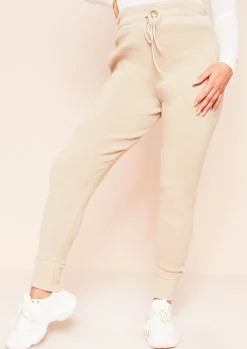 Outlet Jenniya Beige Knitted Jogger Bottoms Women Loungewear