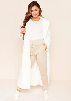 Outlet Jenniya Beige Knitted Jogger Bottoms Women Loungewear