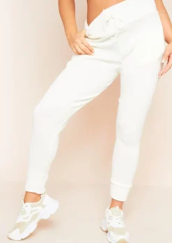 Jenniya Cream Knitted Jogger Bottoms^Missy Empire Flash Sale