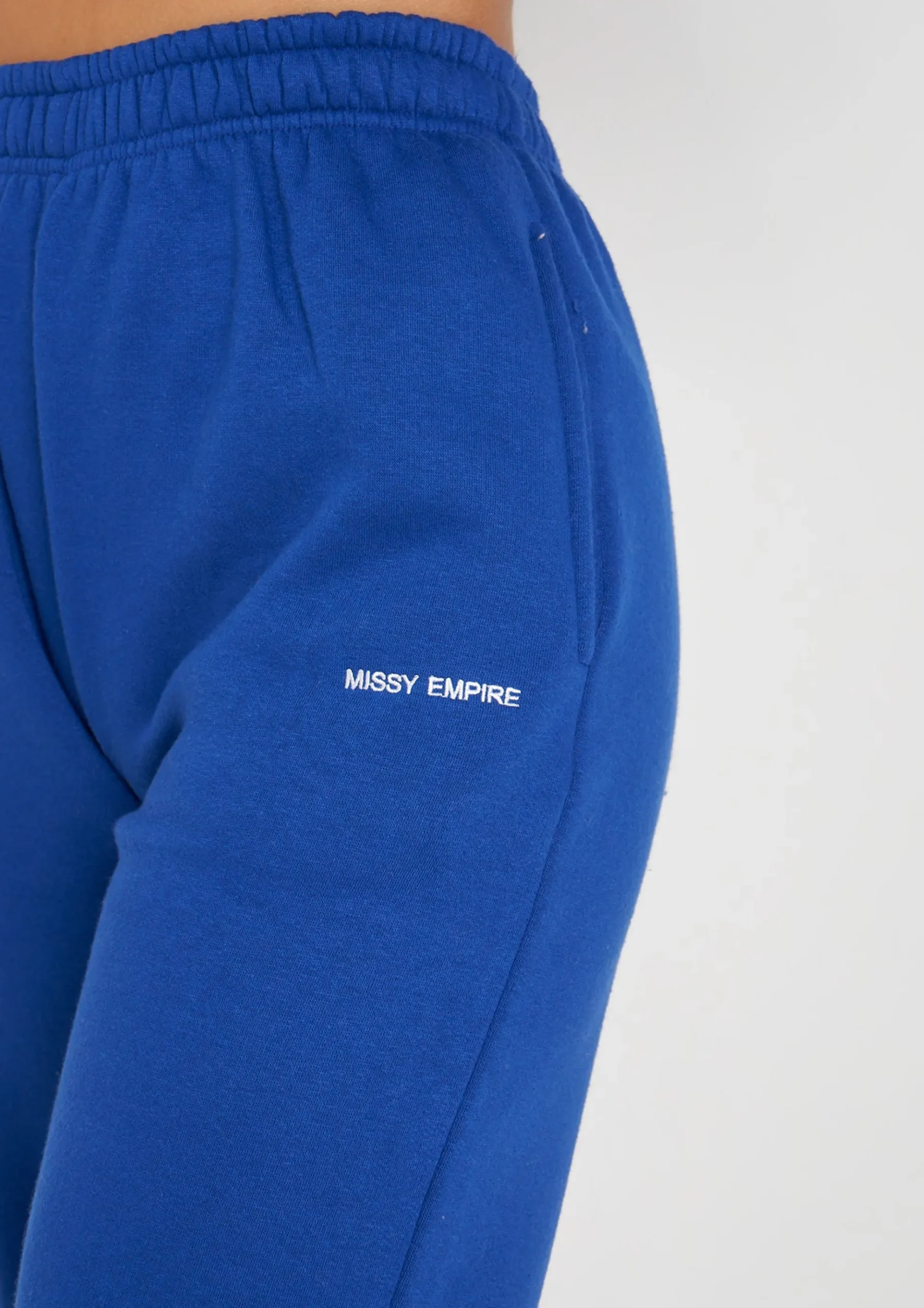 Cheap Jianna Cobalt Blue Embroidered Cuffed Joggers Women Tracksuits